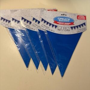 Blue Pennant Banner - 5 Packs